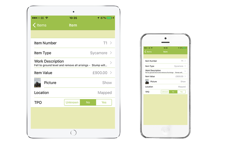 Trades Pro Work App Tree Costs